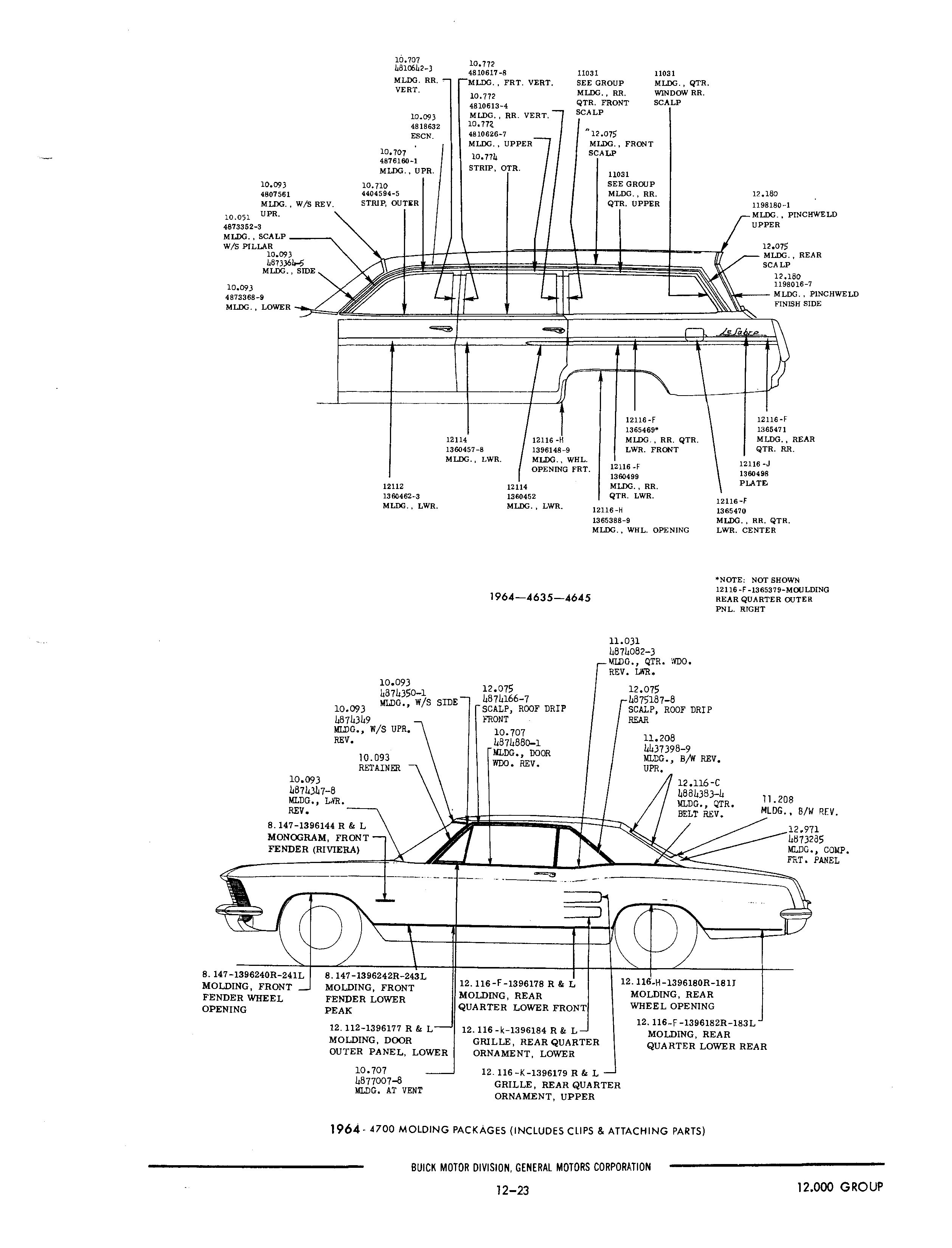 Buick 19401972 Parts illustrations / Buick Chassis And Body